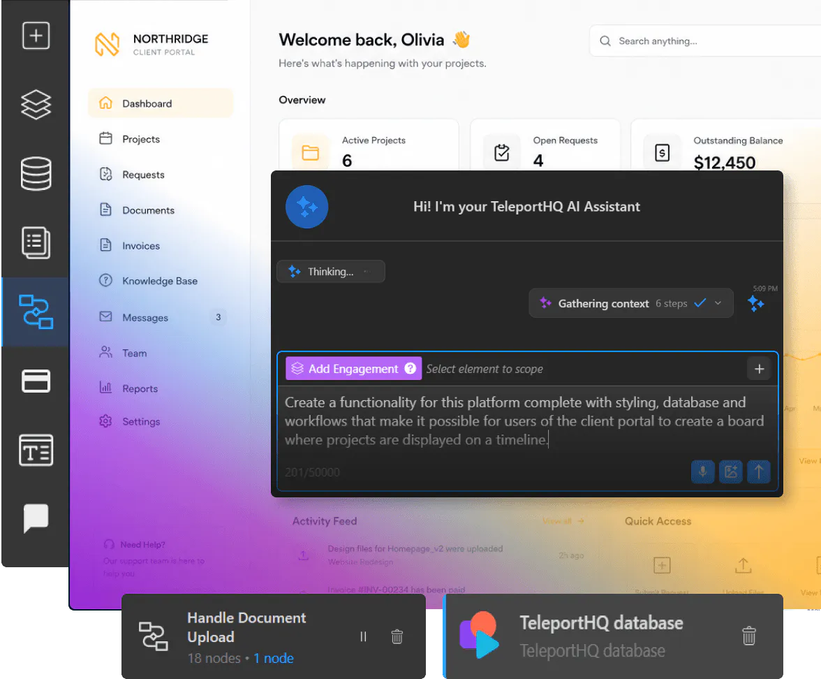 Client portal solution footer image